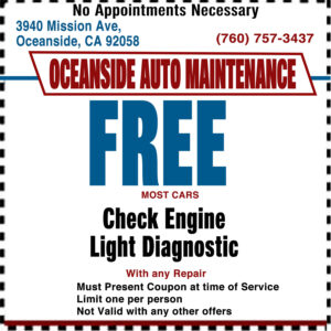 Check Engine Coupon Oceanside